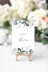 Imprimibles De La Boda De La Tabla De Numeros Floral De La Boda Numeros De La Tabla Eucalip Menu Mariage Table Idee Deco Table Mariage Plan De Table Mariage