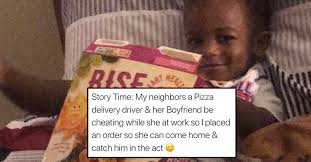 According to the dialogue, the man filming has just caught his wife cheating in the middle of the act. Guy Orders Pizzas To Catch Out Pizza Delivery Girl S Cheating Boyfriend