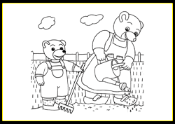 Et, dans le même quart d'heure, on peut pleurer à gros bouillons. Miniature Petit Ours Brun Jardine Avec Sa Maman Pomme D Api