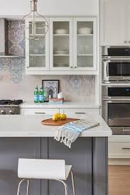 Add style to your kitchen with backsplash ideas in various colors, shapes and materials including ceramic tile, marble and natural stone. Blue And Gray Mosaic Kitchen Backsplash Transitional Kitchen