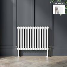 Athens White Horizontal Column Traditional Radiator 600x785mm