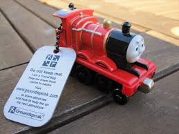 A preview of the new z is. Tb33213 Travel Bug Dog Tag James The Red Engine