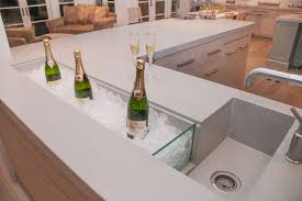 integrated champagne trough