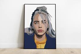 Black And White Billie Eilish Poster Billie Eilish Downloadable Poster Print Poster Prints Billie Eilish Music Poster