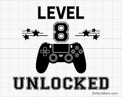 A level is used to make something horizontal with the earth's surface. Level 8 Unlocked Svg 8th Birthday Svg My 8th Birthday Svg Svgcrafters