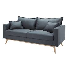Canape Style Scandinave 3 Places Gris Ardoise Gris Ardoise Canape Gris Tissu Canape