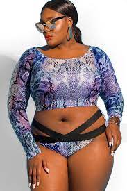 Migu Mock Two Piece Long Sleeve Knit Dress Black White One Size In 2021 Plus Size Swimsuits Plus Size Swimwear Plus Size
