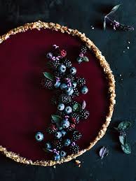 Dunkle Beeren Basilikum Tarte Krautkopf Beeren Torte Tortendeko Leckereien