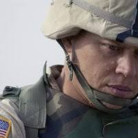 US Marine Corps Reserve (USMCR) Corporal (CPL) Paul Garner, assigned to  Kilo/Company, 3rd Battalion, 23rd Marine Regiment, augmented to the 4th  Civil Affairs Group (CAG), carries his 5.56mm M16A2 rifle, as he