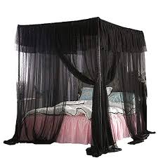 Maybe you would like to learn more about one of these? Buy Mengersi 4 Corners Post Bed Curtain Canopy Bed Frame Canopies For Girls Adults Bed Drape Netting Bedroom Decoration Accessorie Queen Black Online In Vietnam B07qh5ltfd