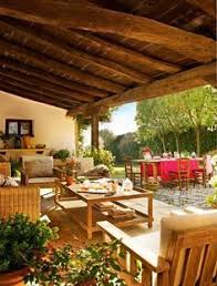 Decóralo con muebles resistentes, de madera de teca o robustos muebles populares de madera en el suelo, ladrillo artesanal colocado a espiga. El Mueble Casa De Campo Revista Pesquisa Google Outdoor Dining Outdoor Patio Outdoor Rooms