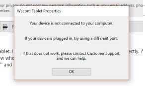 Wacom Device Not Connected To Your Computer Microsoft Community