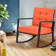 I wanted a good, comfortable rocking chair to be placed in my lawn, where i can leisurely sit and enjoy reading my books. Costway Patio Rattan Rocker Chair Outdoor Glider Wicker Rocking Chair With Cushion Best Buy Canada