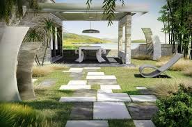 Realisation D Un Environnement Jardin Maison 3d Pour Bradstone 3d Illustration 3d Design Creations 3d Environnem Jardin Moderne Amenagement Jardin Deco Jardin