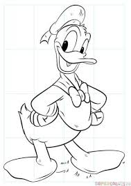 How To Draw Donald Duck Step By Step Drawing Tutorials Cartoon Drawings Disney Mickey Mouse Drawings Cartoon Drawings