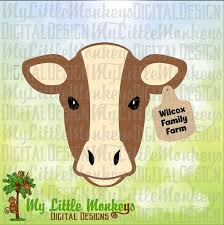 Calf With Ear Tag Farm Animal Design Commercial Use Svg Etsy Animal Design Ear Tag Svg Kids