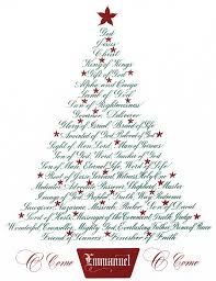 Christmas Tree Names Of Jesus Names Of Jesus Christmas Bible Christmas Christ