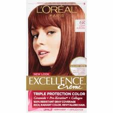 L'Oreal Paris Excellence Creme Permanent Hair Color, 6R Light Auburn (Pack  of 20), 20 pack
