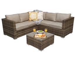 Gardeners guide to extreme weather. Signature Weave Georgia Compact Corner Sofa Set With Coffee Table Corner Sofa Set At Gardenman