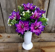 The foreversafe cemetery vases are far. Memorial Silk Flowers In Cemetery Vase Standard E S Florals