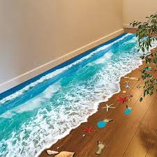 Barato Shijuehezi Estrella De Mar De La Huella De La Playa Del Mar 3d Suelo Pegatinas De Vinilo Etiqueta Pared Vinilo Decoracion De Mar Decoraciones De Playa