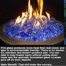 Jayadan Fire Glass Outdoor Fire Pit Fire