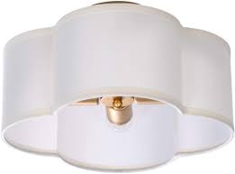 6617 modcreationstudio 5 out of 5 stars. Viluxy Semi Flush Mount Ceiling Light Fixture Off White Fabric Drum Shade Antique Brass Brush Paint Finish For Bedroom Dining Room Corridor Living Room 13 77 4 Light Amazon Com