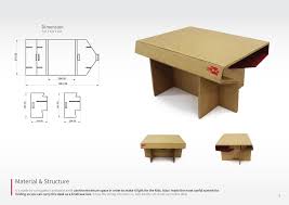 Industrial Design Foldable Desk Made Of Cardboard Paper Diy Cardboard Furniture Cardboard Paper Foldable Desk