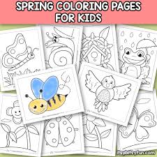 These simple coloring pages are always a hit with toddler, preschool, pre k, and kindergarten age kids. Spring Coloring Pages For Kids Itsybitsyfun Com