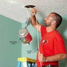 Fishing Electrical Wire Through Walls Installing Recessed Lighting Electrical Wiring Electricity