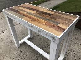 High Top Table In Reclaimed Wood Etsy In 2020 Reclaimed Wood Table Wooden Pallet Furniture Coffee Table Wood
