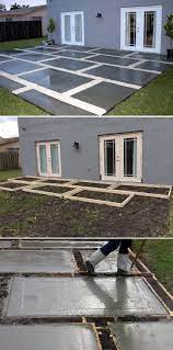 Create A Stylish Patio With Large Poured Concrete Pavers Stylish Patio Concrete Patio Backyard