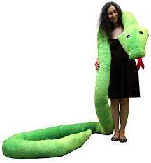 American Made Giant Stuffed Snake 18 Feet Long Soft Green Https Www Amazon Com Dp B01404mgoe Ref Big Plush Custom Stuffed Animal Teddy Bear Stuffed Animal
