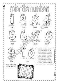 The elephant is of medium size and is 10. Color The Numbers 1 10 Esl Worksheet By Lolelozano