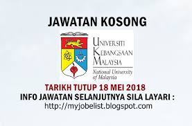 Tarikh tutup permohonan pada 14 disember 2020. Jawatan Kosong Kerajaan Terkini Di Ukm 18 Mei 2018
