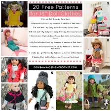 They are so much fun to make, to give and to receive. 20 Free Patterns For 18 Doll Clothes Oombawka Design Crochet