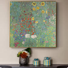 Napoleon watching the battle of friedland, 1807 by walker fine art on canvas. Gustav Klimt Famous Canvas Paintings Reproductions Farm Garden With Sunflowers Canvas Art Prints Home Wall Decorative Pictures Buy At The Price Of 4 89 In Aliexpress Com Imall Com