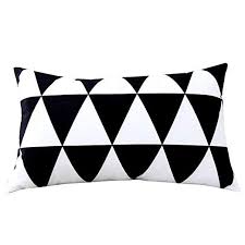 Black And White Lumbar Pillow Cover Amazon Com Tecrest Super Soft Simple Geometry Decorative Lumbar Pillow Case Rectan Decorative Pillow Cases Decorative Lumbar Pillows Pillow Decorative Bedroom