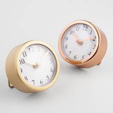 Small Round Gold Clocks Set Of 2 Gold Clock Small Table Clock Clock