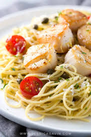 This savory shrimp pasta dish merges delicate strands of protein+™ angel hair pasta with lemony shrimp and crunchy asparagus to delight your senses. Pan Seared Scallops With Lemon Caper Pasta Jessica Gavin