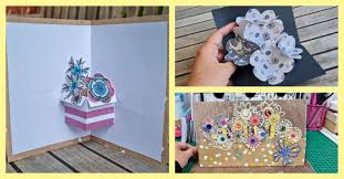 Then cut around the top with a half circle shape. Make Your Own 3d Pop Up Flower Card Step By Step Tutorial