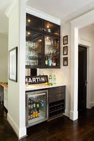Custom Bar Design With Built In Mini Refrigerator And Mirrored Backing Would Be Great In The Basement Home Bar Designs Bars For Home Home