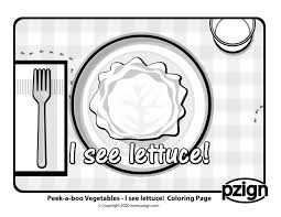 Peas coloring page to color, print or download. Peek A Boo Vegetables Coloring Pages Pzign