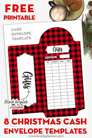 That is why for this month's project with online labels, we have designed a set of printable holiday labels that are free for you to download. 8 Free Printable Buffalo Plaid Cash Envelope Templates Lovely Planner