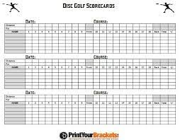 Whenever the players get their score in the game, it needs to be recorded in the golf scorecard. Printable Disc Golf Scorecards Frisbee Scoresheets Disc Golf Golf Scorecard Frisbee Golf