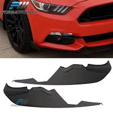 details about fits 15 17 ford mustang md style matte black fog light splitters canard trim kit