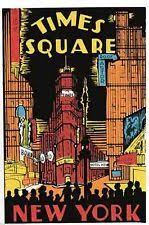 Luggage Sticker Vintage Nyc Times Square Times Square New York New York City Ny