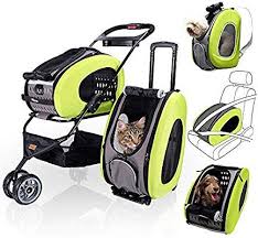 Amazon Com 5 In 1 Pet Carrier Backpack Carseat Pet Carrier Stroller Carriers With Wheels For Dogs A In 2020 Cat Stroller Pet Backpack Carrier Animal Stroller