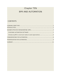 Pdf Business Process Reengineering