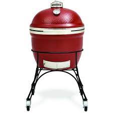 Kamado Joe Big Joe 24 Inch Freestanding Ceramic Grill With Stainless Bands Bbqguys Ceramic Grill Kamado Grilling